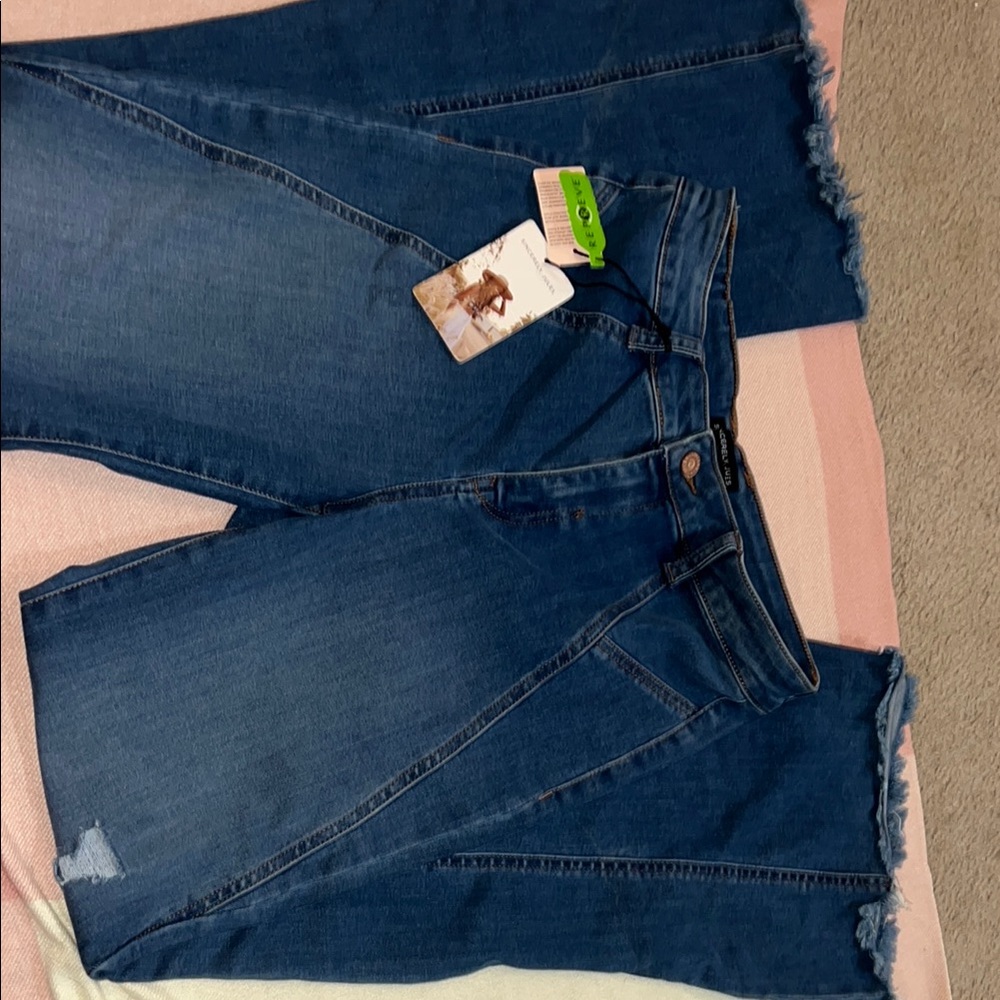 Sincerely Jules Blue Flare & Wide Leg Jeans